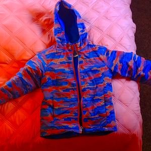 Boys XS blue and orange winter coat
